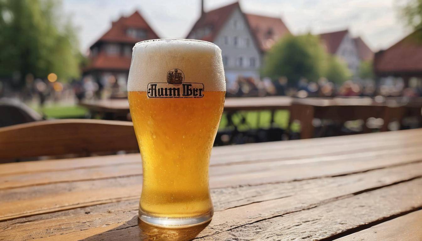 Freshly brewed German Hefeweizen beer from a top German wheat ale brewery, showcasing classic wheat beers brewed in Germany with rich beer traditions.